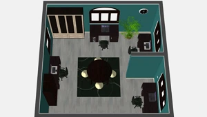 Co-working space plan example