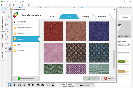 Browse through an immense materials library