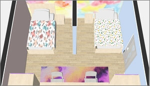 Twin girl nursery