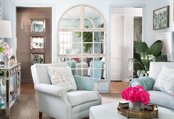 Use mirrors to expand the space